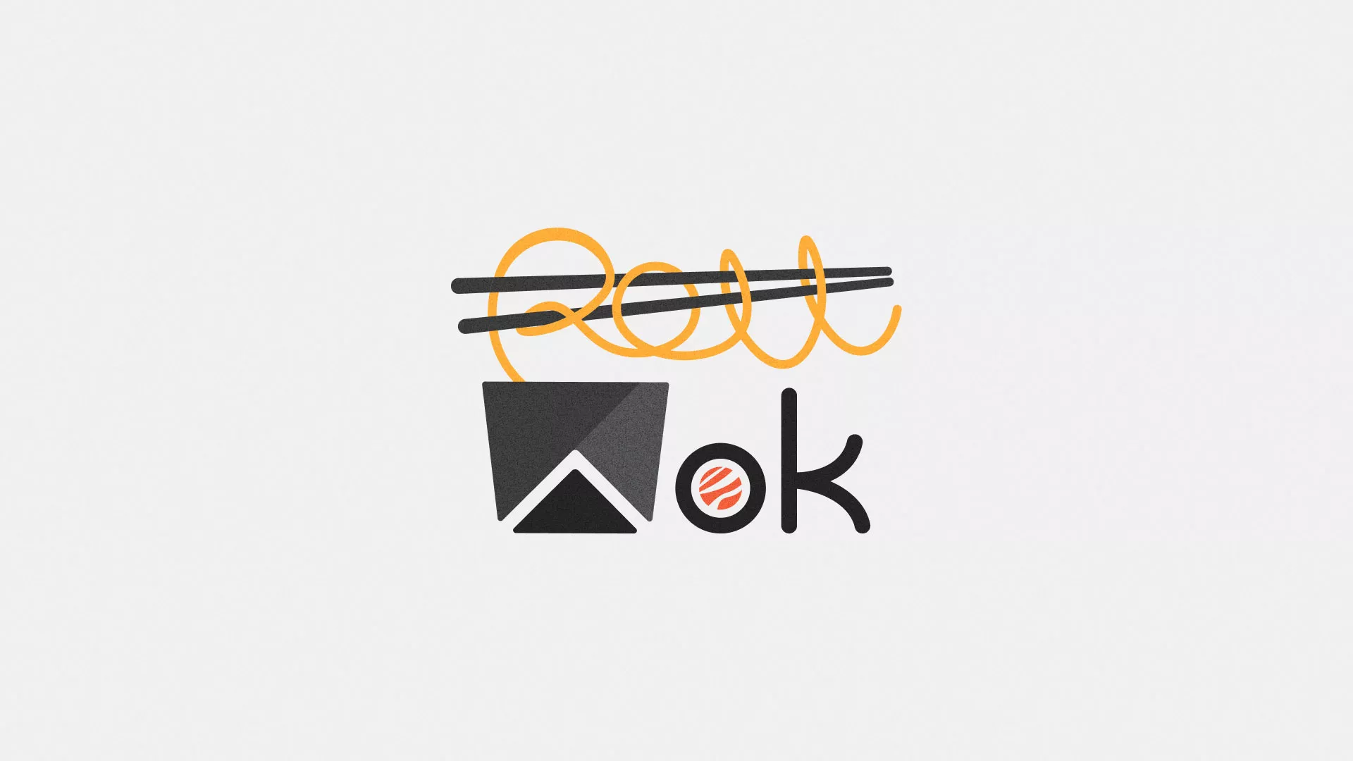 Разработка логотипа суши-бара «Roll Wok Club» в Среднеколымске