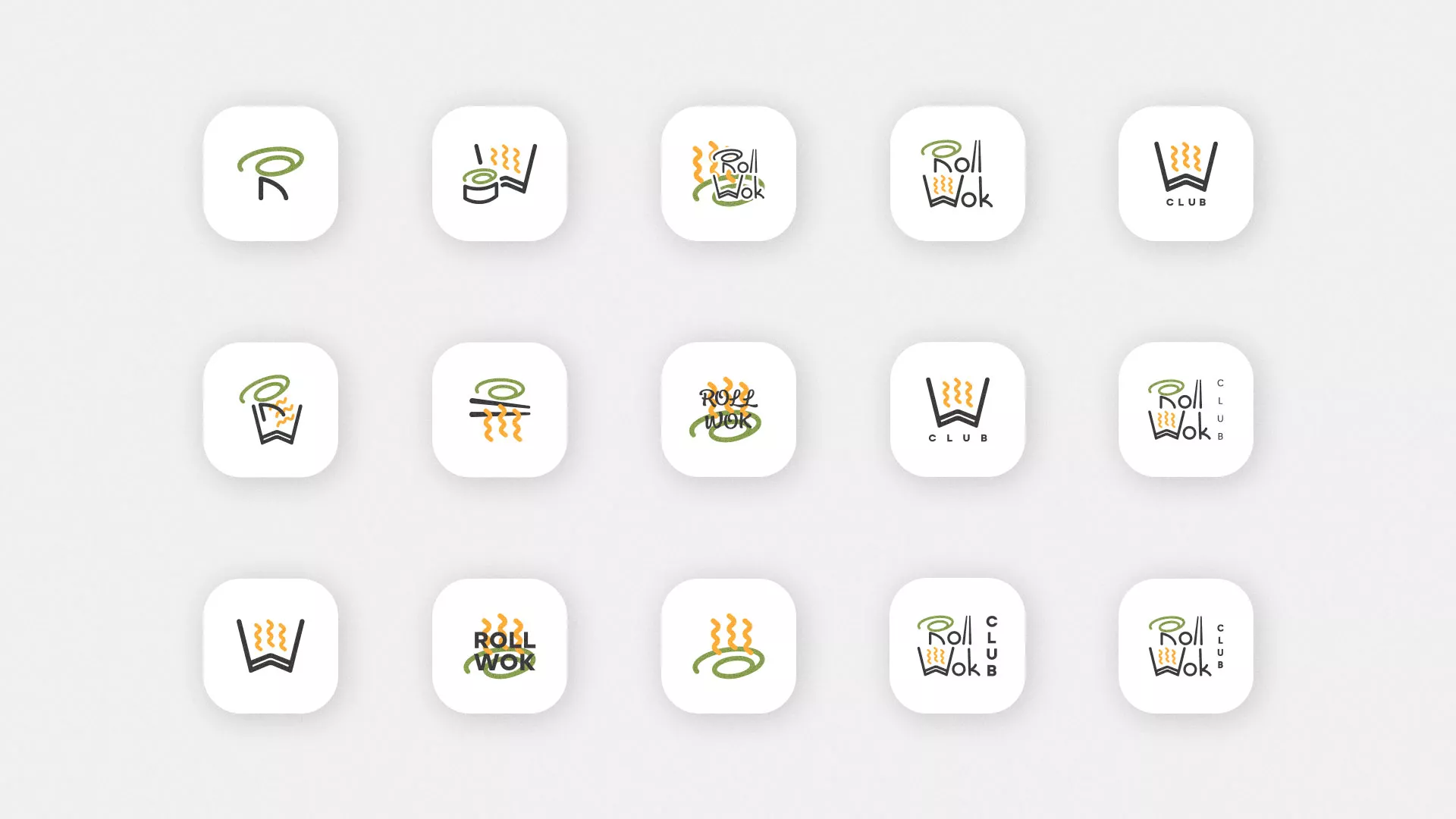 Разработка иконки приложения суши-бара «Roll Wok Club» в Среднеколымске